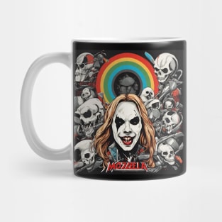 HEAVY METAL Mozzarella  Skulls Retro Art Mug